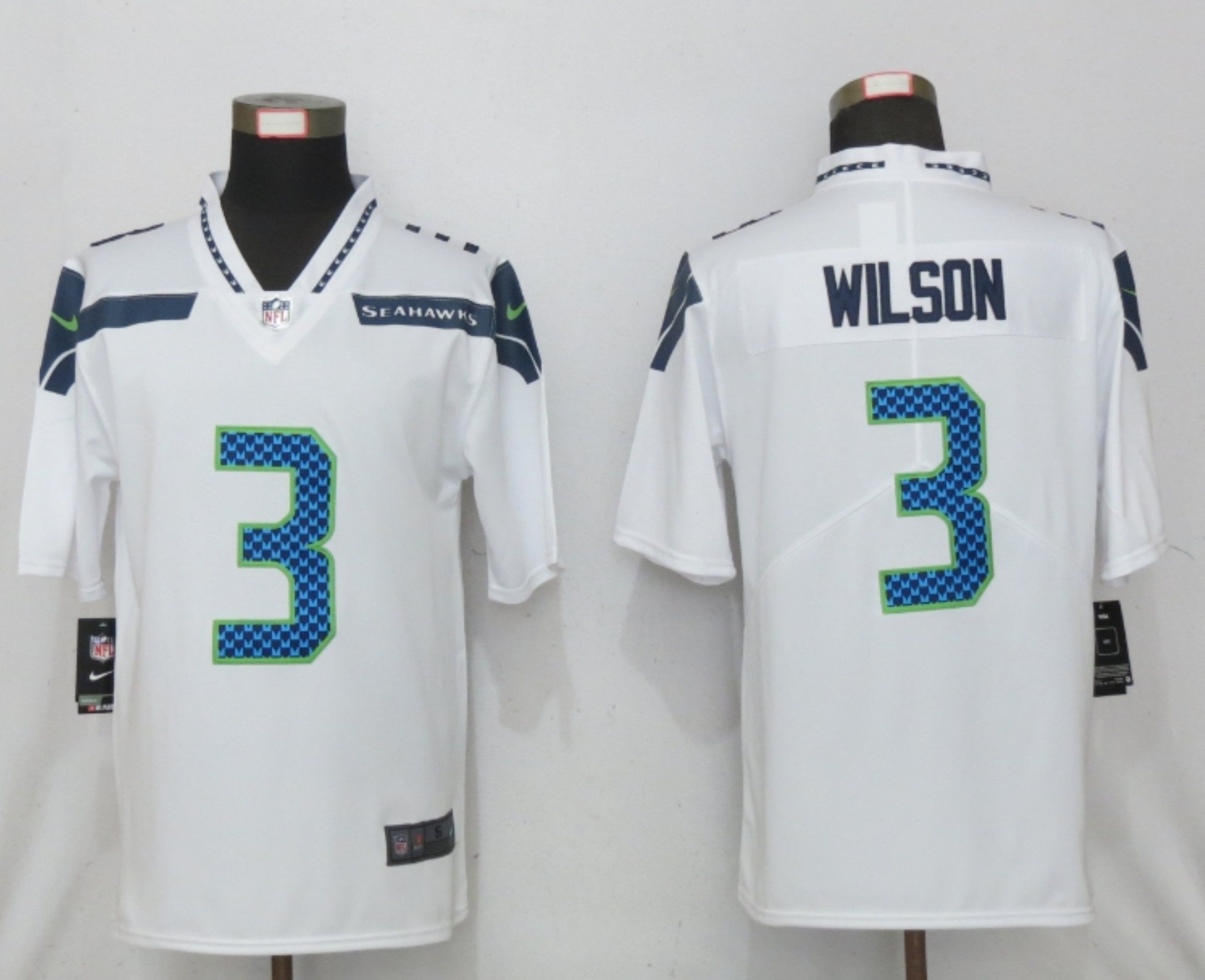 Men Seattle Seahawks 3 Wilson White 2020 Vapor Untouchable Limited Player Nike NFL Jersey